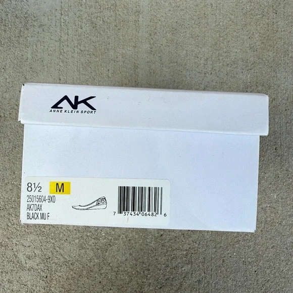 Anne Klein Sport 8.5 Black Mid Wedge Slip On Wedge Shoe - Picture 11 of 12